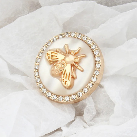 Kaiserlicher Bienenknopf | 6er-Set elegante Knöpfe mit Strass
