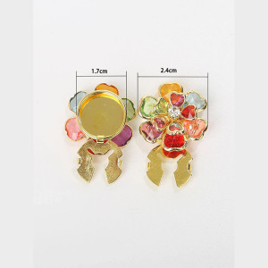 Knopf-Cover "Funkelnde Blüte" | Eleganter Knopfschmuck