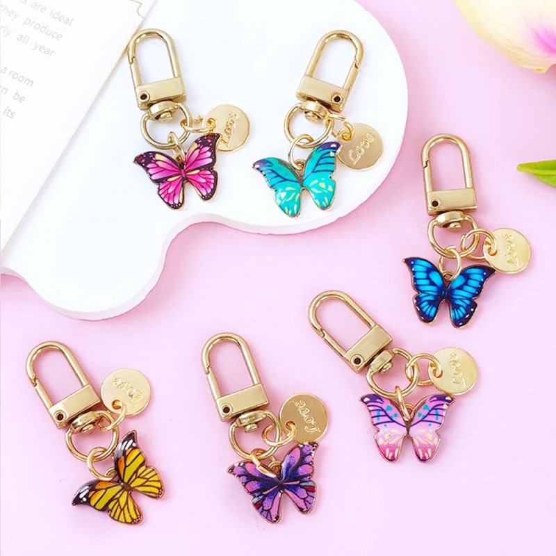 Emaille-Schlüsselanhänger Schmetterling "Flügelglanz" | Süßes Geschenk