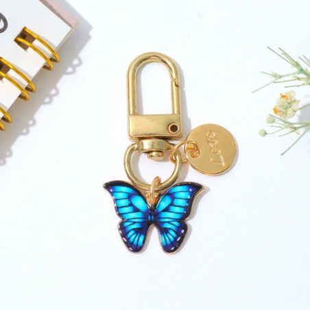 Emaille-Schlüsselanhänger Schmetterling "Flügelglanz" | Süßes Geschenk
