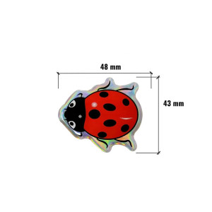 Süßer 3D Marienkäfer Aufkleber | Glänzend & Einzigartig