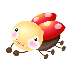 Baby Marienkäfer Aufkleber - Ein süßer & leuchtender Sticker