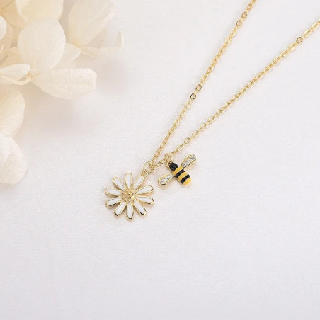 Bienen Halskette "Gänseblümchenglanz" | Gold & Elegant