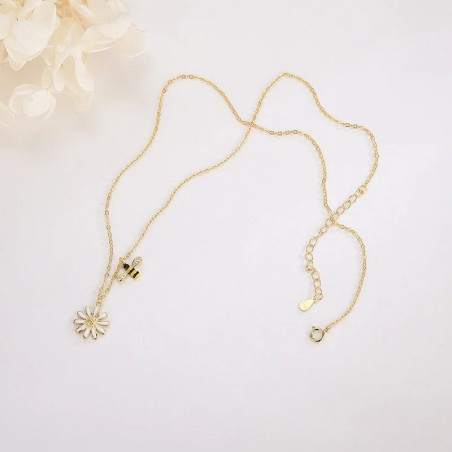 Bienen Halskette "Gänseblümchenglanz" | Gold & Elegant