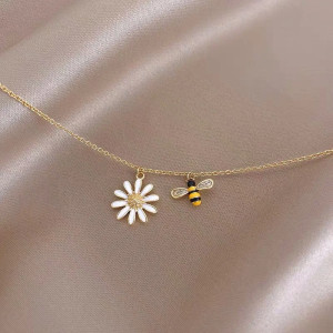 Bienen Halskette "Gänseblümchenglanz" | Gold & Elegant