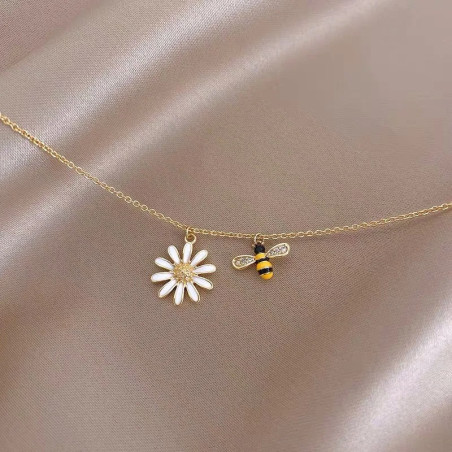 Bienen Halskette "Gänseblümchenglanz" | Gold & Elegant