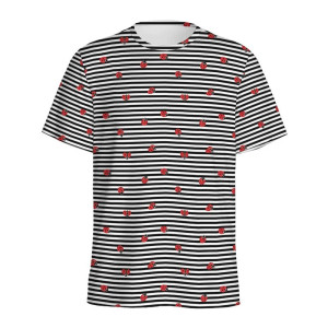 Marienkäfer T-Shirt "Boho-Streifen" – Eleganz & Originalität