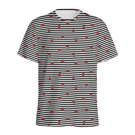 Marienkäfer T-Shirt "Boho-Streifen" – Eleganz & Originalität