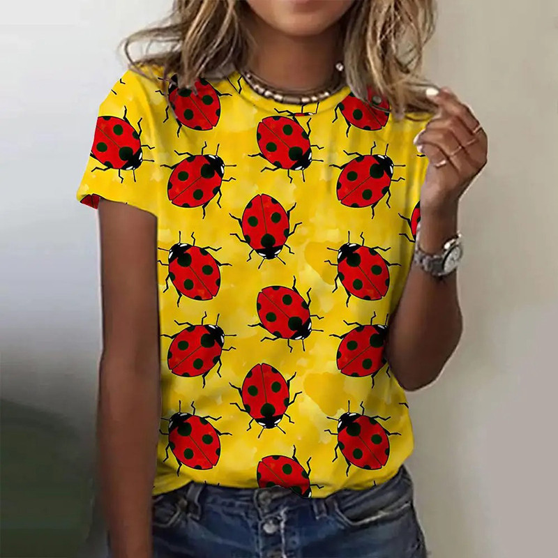 Marienkäfer T-Shirt "Frühlingsgelb" – Frische & gute Laune
