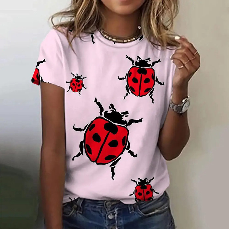 Marienkäfer T-Shirt Damen 'Zartrosa' | Süß & aus 100% Baumwolle