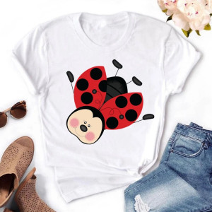 Marienkäfer T-Shirt Damen 'Kleines Glück' | Süß & 100% Baumwolle
