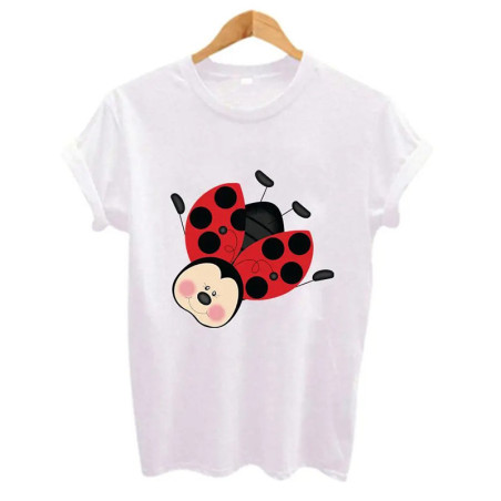 Marienkäfer T-Shirt Damen 'Kleines Glück' | Süß & 100% Baumwolle