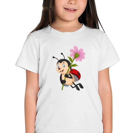 Marienkäfer T-Shirt Mädchen 'Blumengarten' | Süß & Weich