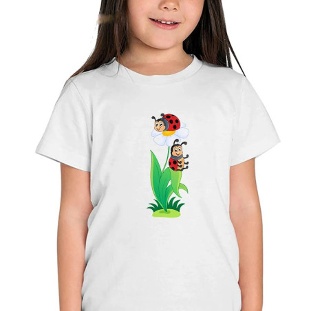 Marienkäfer T-Shirt "Treffen im Garten" | 100% Baumwolle