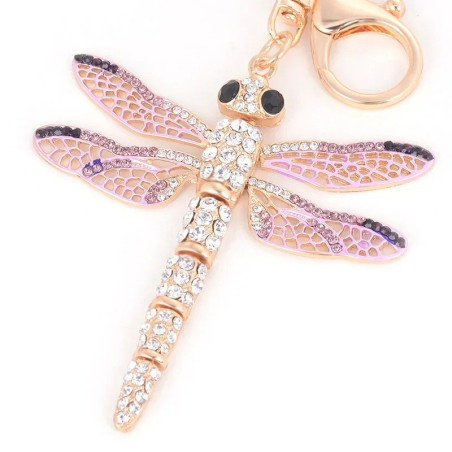 Schlüsselanhänger Libelle 'Sommertau' - Elegant & mit Strass