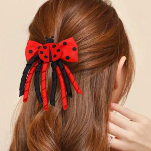 Marienkäfer Haarspangen – Süßer Haarschmuck mit Schleife