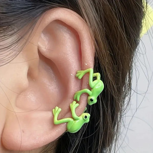 Frosch Ohrringe Smaragdgrün | Süßes Geschenk für Frauen