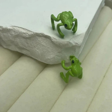 Frosch Ohrringe Smaragdgrün | Süßes Geschenk für Frauen