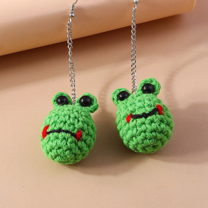 Frosch Ohrringe „Quak“ – Lustiger & süßer Häkelschmuck