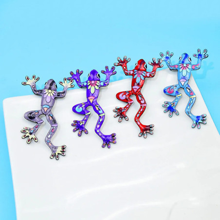 Frosch-Brosche 'Wasserreflexe' | Süßer Tier-Schmuck Geschenk