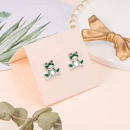 Lustige Frosch Ohrringe | Süßer Tierschmuck als Geschenkidee