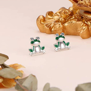 Lustige Frosch Ohrringe | Süßer Tierschmuck als Geschenkidee
