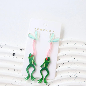 Ohrringe Springender Frosch - Leichter & Origineller Schmuck