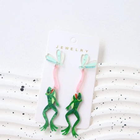 Ohrringe Springender Frosch - Leichter & Origineller Schmuck
