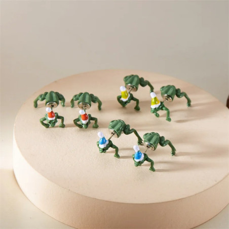 Lustige Frosch-Ohrstecker - Einzigartiger & Süßer Schmuck