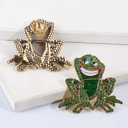 Süße Frosch Ohrringe mit Strass | Einzigartige Geschenkidee