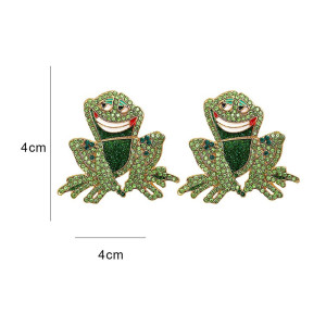 Süße Frosch Ohrringe mit Strass | Einzigartige Geschenkidee