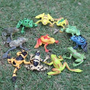 12er-Set realistische Mini-Frösche - Lernspielzeug & Deko