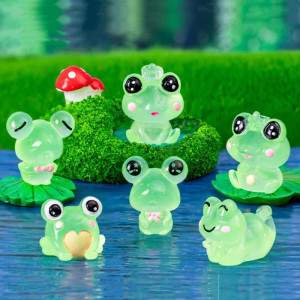 Leuchtende Mini-Frösche (6er-Set) | Süße Deko Geschenkidee