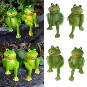 Lustige Froschfiguren aus Kunstharz für Garten & Haus Deko