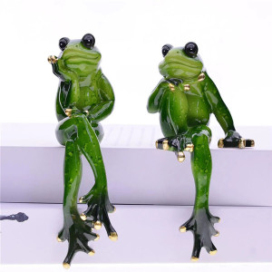 Froschfigur "Bukolischer Gedanke" - Natürliche Eleganz aus Harz