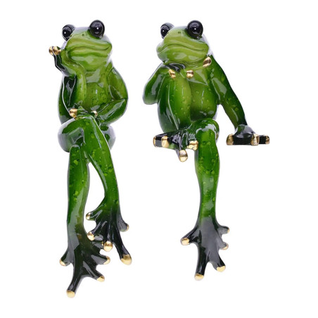 Froschfigur "Bukolischer Gedanke" - Natürliche Eleganz aus Harz