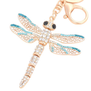 Schlüsselanhänger Libelle 'Meeresbrise' | Eleganz mit Strass
