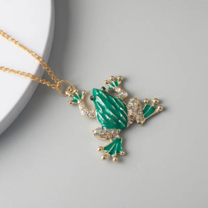 Funkelnde Frosch Halskette | Süßer Schmuck & Geschenkidee