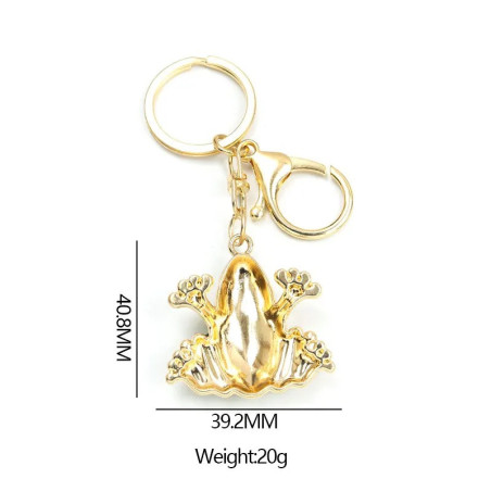 Frosch Schlüsselanhänger "Grüner Glanz" – Silber oder Gold