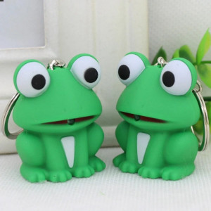 Frosch Schlüsselanhänger "Leuchtendes Quaken" mit Sound & Licht