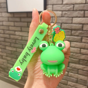 Süßer Frosch Schlüsselanhänger "Fröhliches Leuchten" aus Silikon