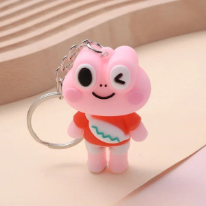 Schlüsselanhänger Frosch "Popeline Rosa" – Kawaii & Süß