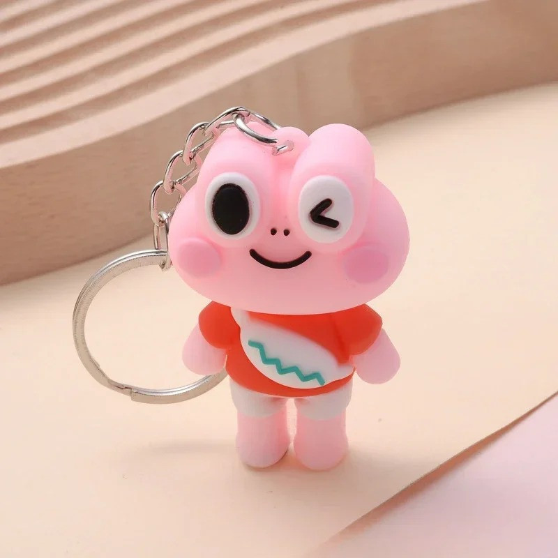 Schlüsselanhänger Frosch "Popeline Rosa" – Kawaii & Süß