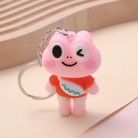 Schlüsselanhänger Frosch "Popeline Rosa" – Kawaii & Süß