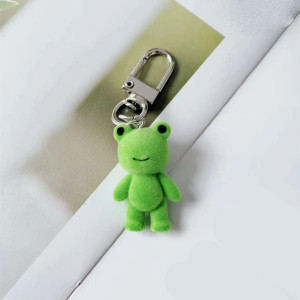 Süßer Frosch Schlüsselanhänger | Samt-Look | Geschenkidee