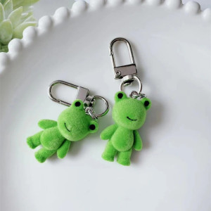 Süßer Frosch Schlüsselanhänger | Samt-Look | Geschenkidee