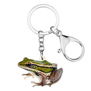 Realistischer Frosch Schlüsselanhänger – Natur-Accessoire aus Harz