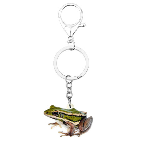 Realistischer Frosch Schlüsselanhänger – Natur-Accessoire aus Harz