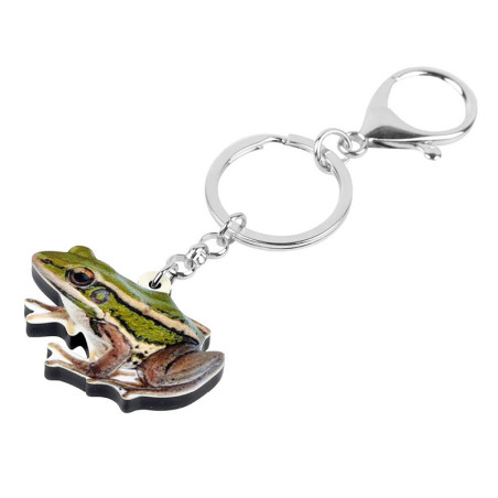 Realistischer Frosch Schlüsselanhänger – Natur-Accessoire aus Harz