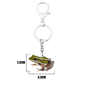 Realistischer Frosch Schlüsselanhänger – Natur-Accessoire aus Harz